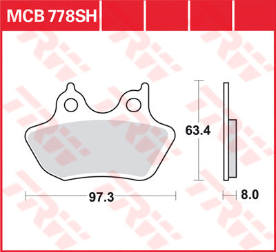 „TRW“ stabdžių padas 44082-00c MCB778sh