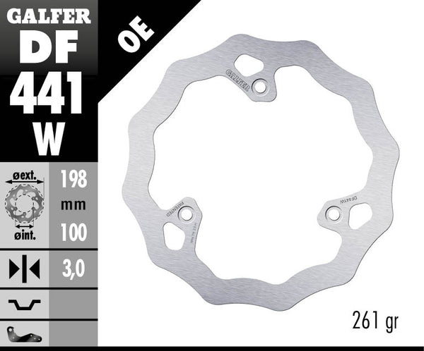 Galfer bremžu disks Fiksēts viļņu df441w