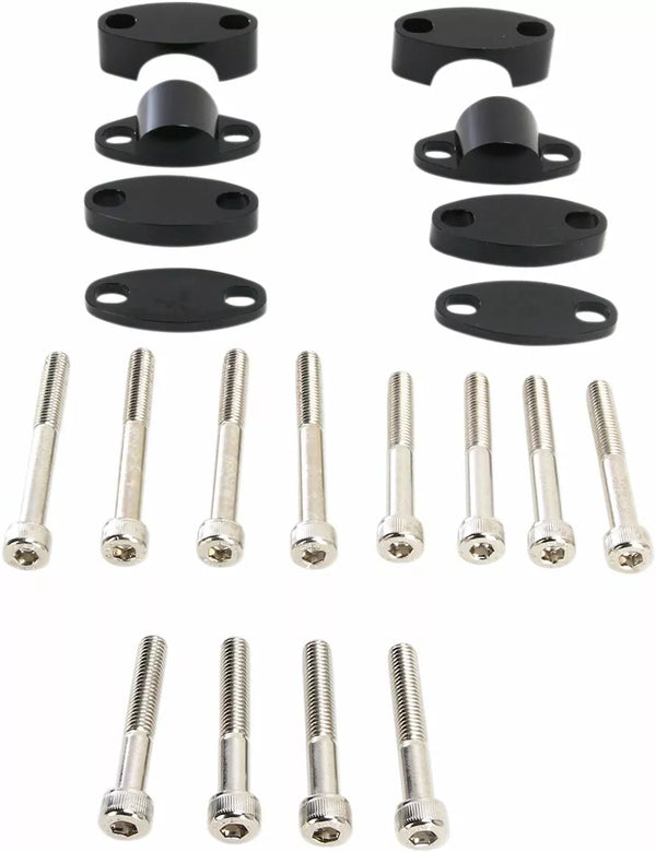 Emgo Riser Kit Handlebar 1 1/8 BLK 23-09381