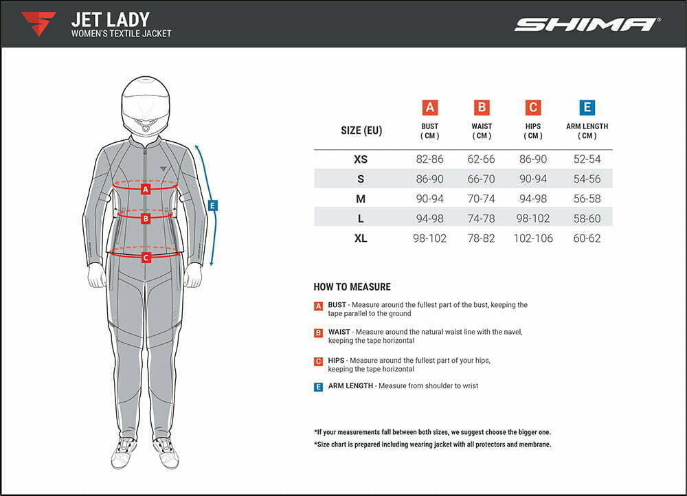 Shima Lady Textile MC Jacket Jet Grey