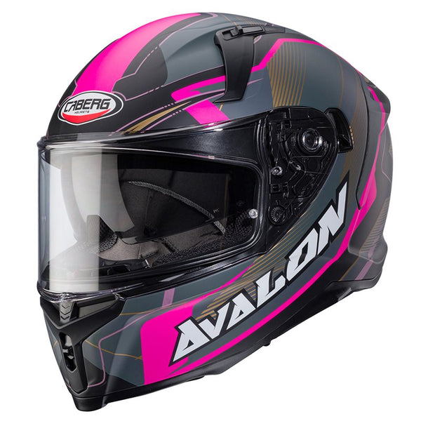 Šalmo kabergo „Avalon X“ optinis matinis juoda/pilka/rožinė