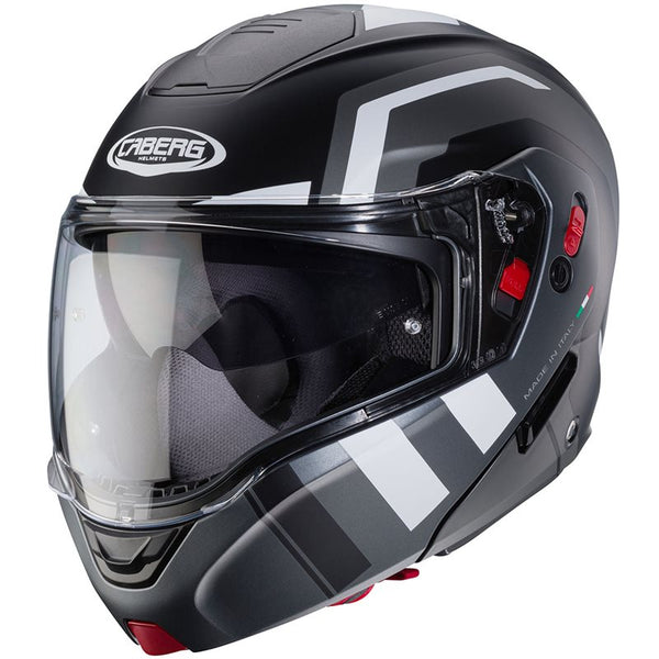 Šalmas Cabergas Horus x kelias Matt Black/Matt Grey/White