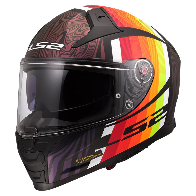 „LS2 Integral MC Helmet Vector II Freedom Black/Red/Geltona“