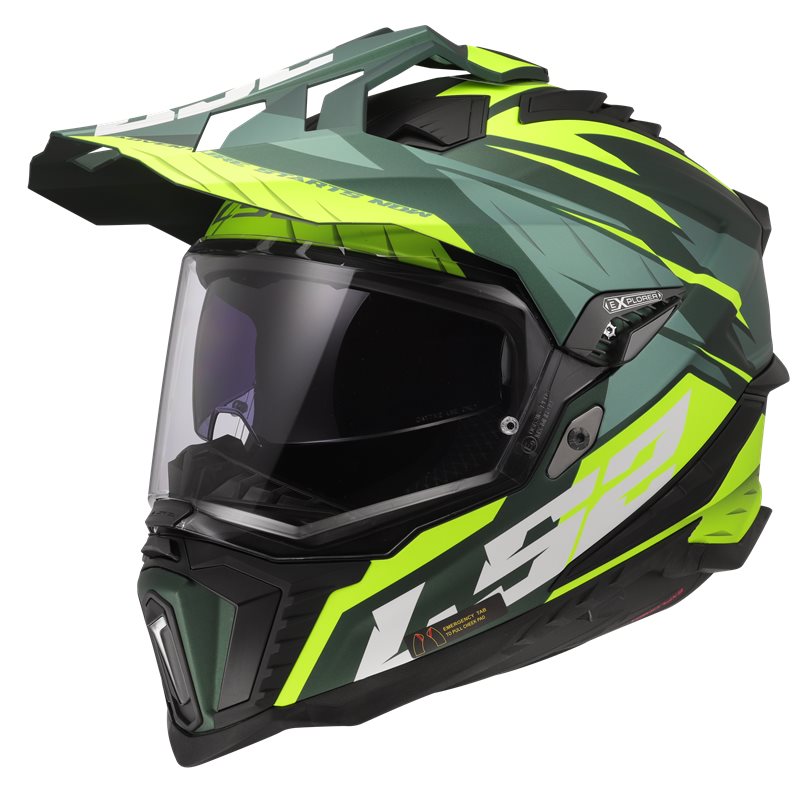 „LS2 Adventure MC Helmet Explorer Srire Green/Geltona“