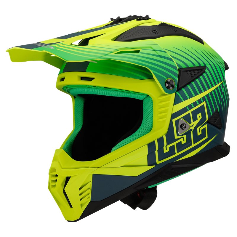 LS2 Cross MC Helmet Fast II Duck Matt Green /Chrípka