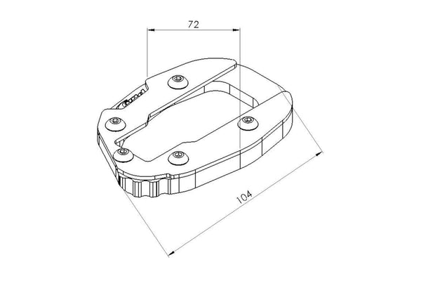 Bočni stalak za nogu ventilator Ducati multistrada v4 c/b