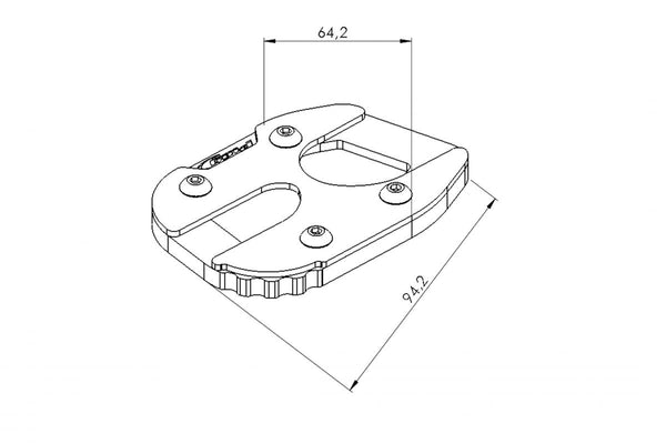 Bočni stalak ventilator nogu yamaha mt-09 21 c/crno