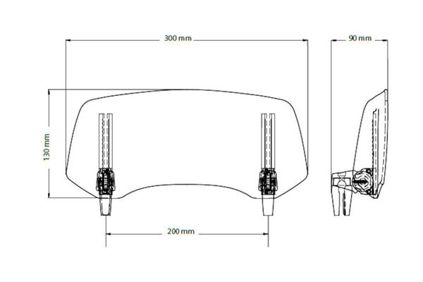 Multi podesivi vizir 2.0 isječak 300x130 c/bistro