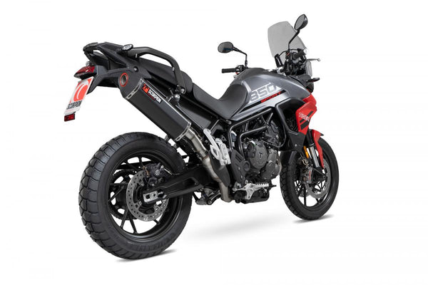 Triumph Tiger 850 2021-2024 The Serket Parallel Slip-On Black Ceramic Coated Sleeve. Fits with Panniers