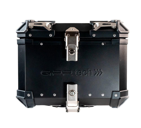 GPR Tech Top Case Alpi-Tech 45 Lt. Black Top Case in Aluminum, Black Color With Universal Plate Included Capacity 45 Lt.