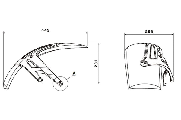 Stražnji kotleti BMW R1200R/RS 18-/R1250/RS 19- C/BLAH