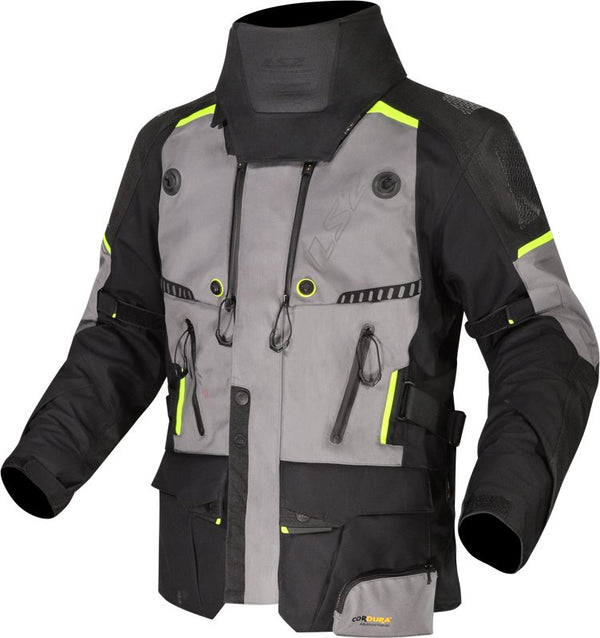 Ls2 tekstil mc jakna apollo crno /siva /gripa