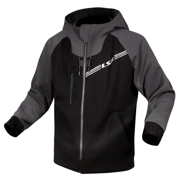 LS2 tekstilės mc-hoodie droselio juoda /tamsiai pilka