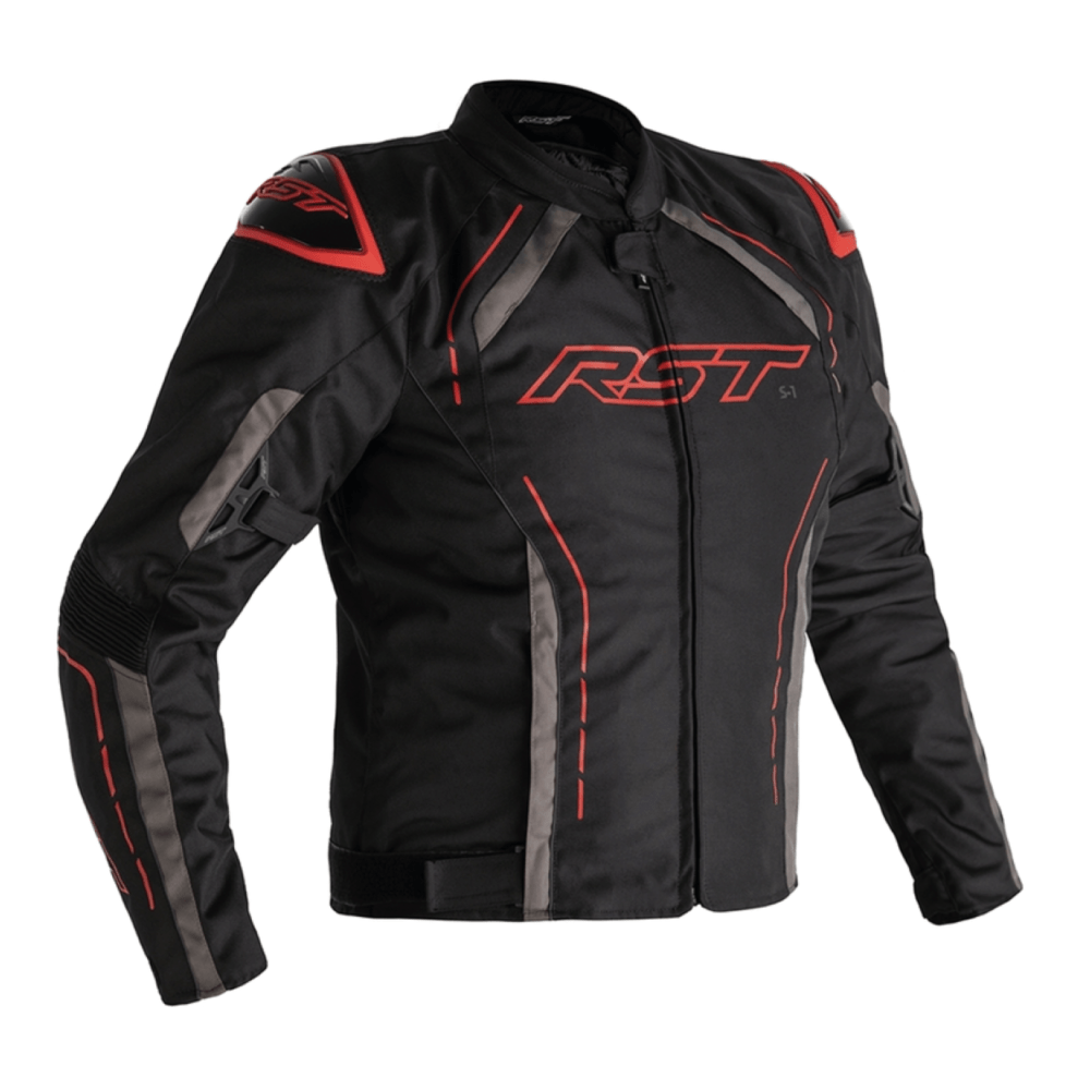 RST TEXTILE MC-JACKET S-1 juoda /raudona