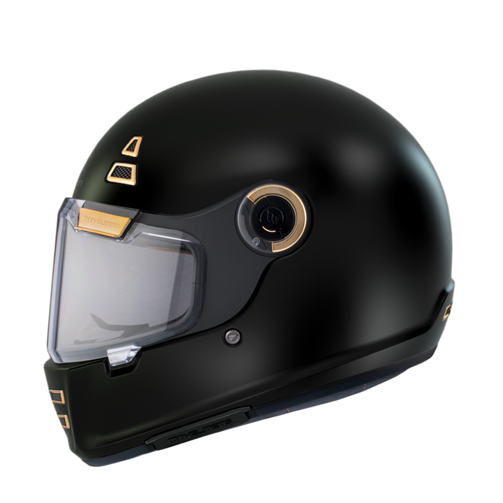 Motorcykelhjälm MT Helmets Jarama A1 Matt Svart  med integrerat visir och sofistikerad design, perfekt för stadskörning och säkerhet.