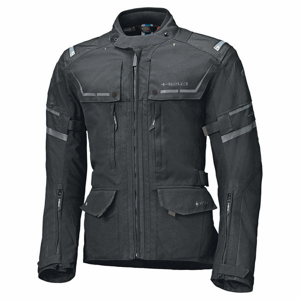 Laikomas „Gore-Tex®“ tekstilės mc striukė Karakum viršuje juoda