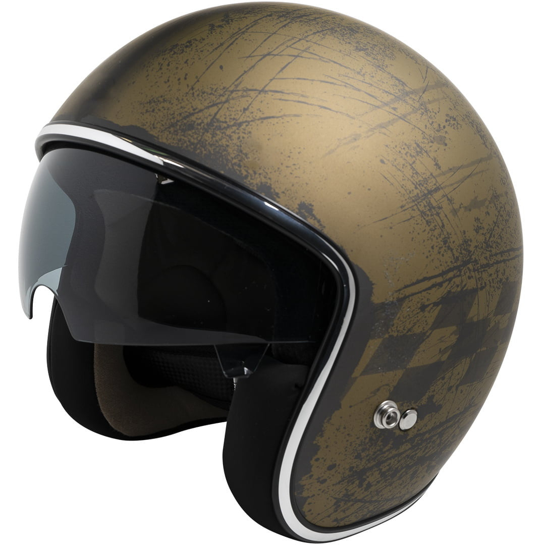 IXS77 2.5 Atidarykite MC Helm Matt Black /Gold