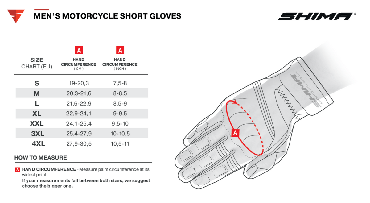 Shima MC rukavice Spark 2.0 crno /crveno