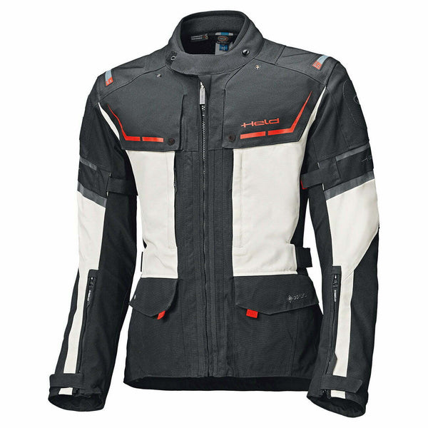 Laikomas „Gore-Tex®“ tekstilės mc striukė Karakum viršuje juoda /pilka